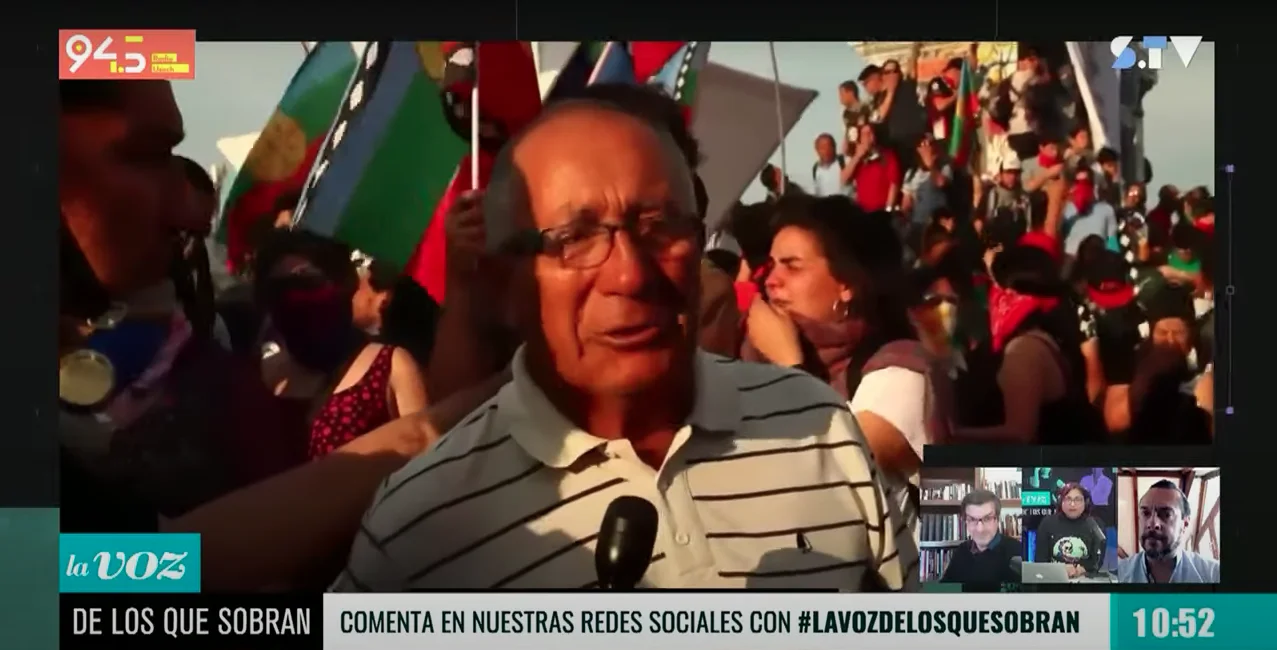 Pensionado emocionado por jóvenes del estallido