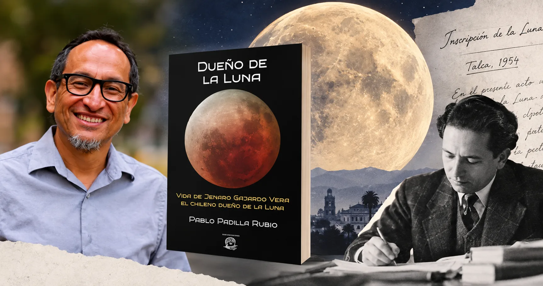 La historia del chileno que inscribió la Luna a su nombre llega a la Primavera del Libro